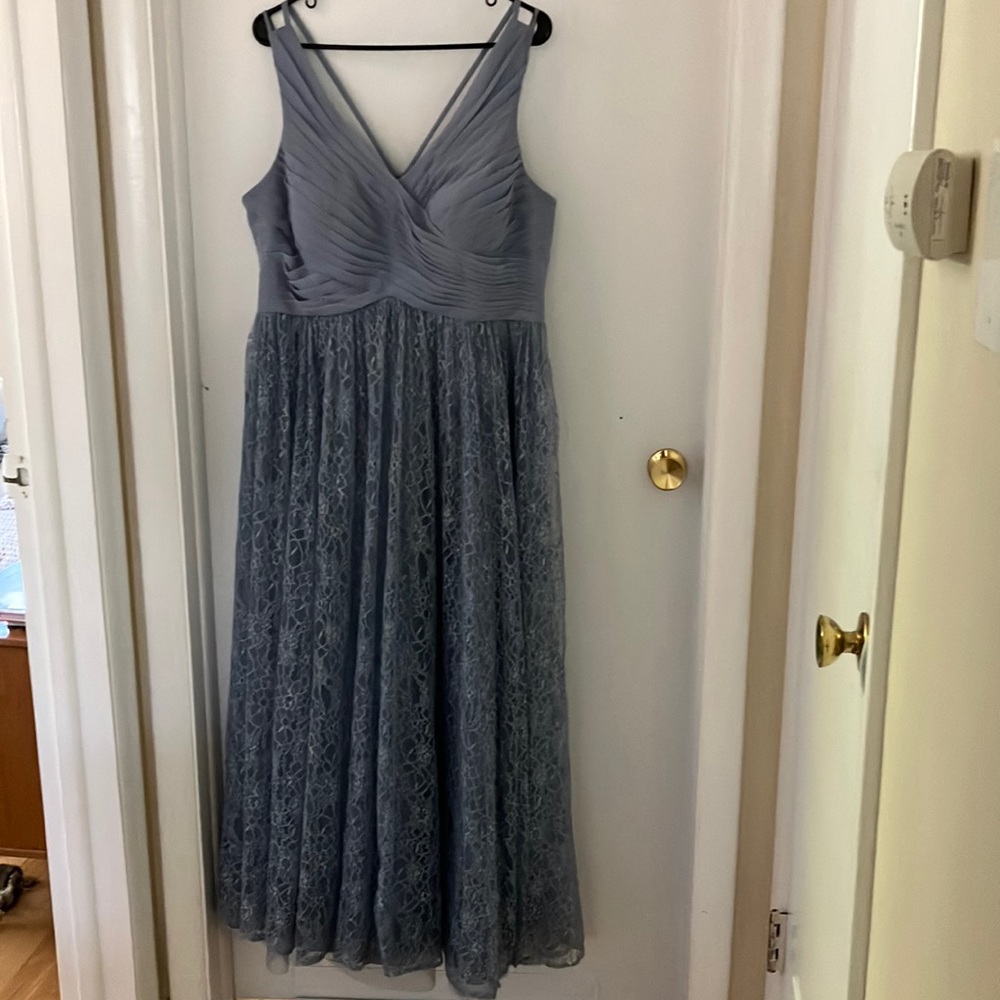 Azazie Gail, Dusty Blue Dress.